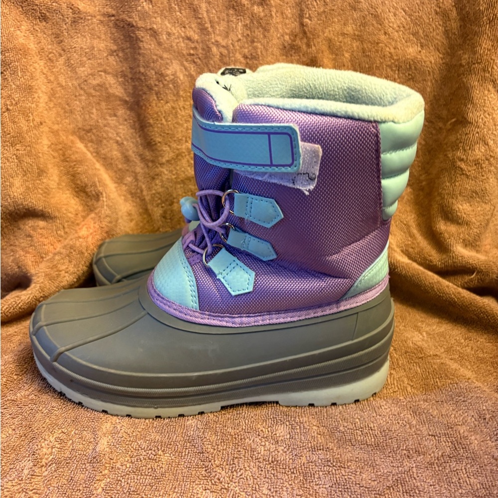 3M Thinsulate Kids Boots - Purple and Mint